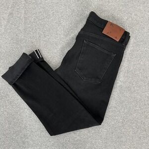 KATO By Hiroshi Kato Jeans Mens 32* Black Raw Selvedge Scissors Slim Tapered